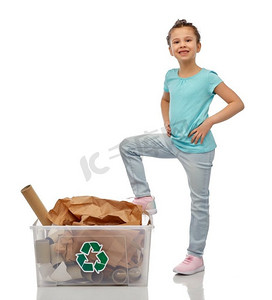  回收，纸张，废物，分类