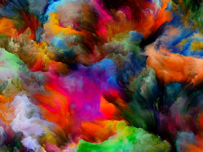 画星云。彩色梦系列由渐变和光谱色调组成的设计，作为想象力、创造力和艺术绘画的隐喻