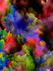 彩云系列。在创意和艺术的主题上，色样融合为抽象。
