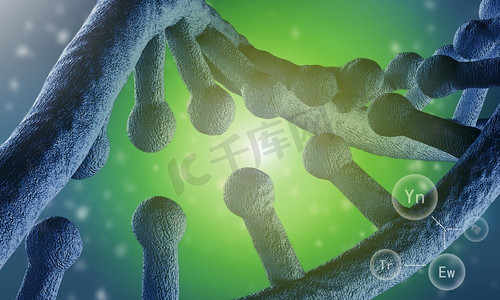 DNA分子。高科技DNA分子的生物化学背景概念