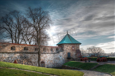摄尔修斯摄影照片_阿克苏斯要塞--挪威首都奥斯陆的一座城堡。阿克苏斯城堡--奥斯陆的一座城堡