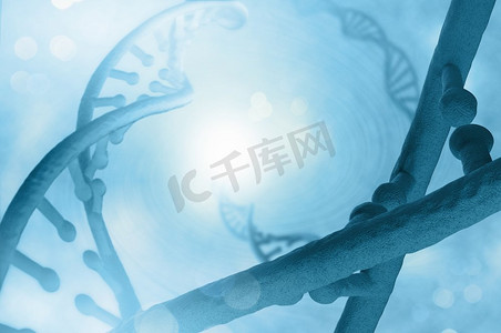 DNA分子。生物化学背景概念与高科技dna分子