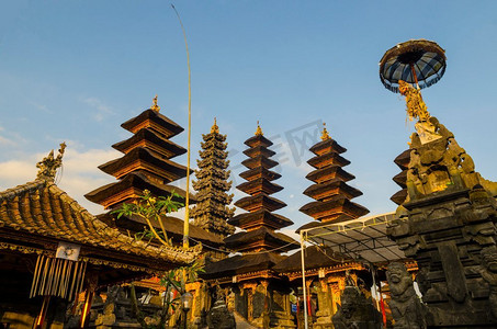 拜神祭祖摄影照片_最大的寺庙建筑群，是所有寺庙之母。印度尼西亚巴厘岛。贝萨基。