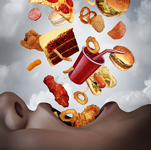 糖尿病、超重、油脂、汉堡