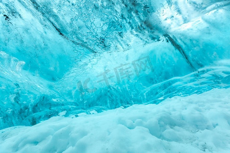 冰墙背景在Vatnajokull冰川Jokulsarlon国家公园冰岛洞穴
