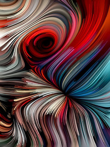 抽象艺术题材的彩绘旋涡，动态的设计和创意。彩色漩涡系列。