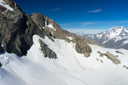 冰山水摄影照片_雪山。雪域蓝天的自然山水景观