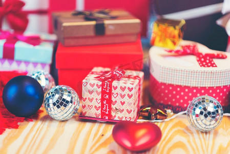 圣诞节和新年礼物盒
