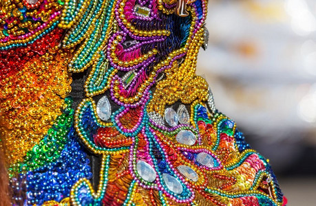 南美秘鲁的嘉年华装饰品五颜六色
