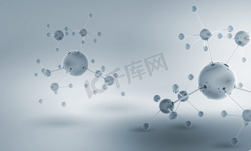 分子链。高科技背景概念与分子链