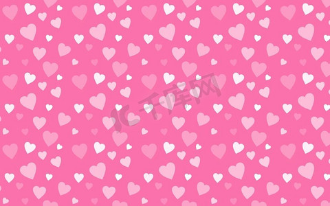 爱与情人节设计理念--粉色墙纸配白心