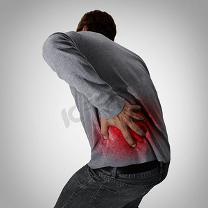 肌肉疼痛和背部疼痛的医学概念是指脊柱受伤或肌肉拉伤的人。