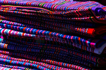 美国制作手工摄影照片_秘鲁正宗的五颜六色面料