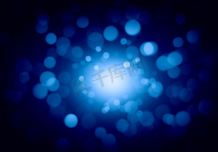 波克灯。蓝色波凯灯和光束的抽象背景图像