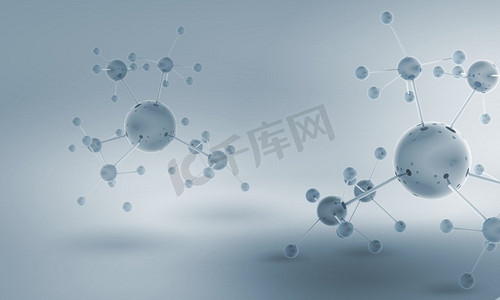 分子链。具有分子链的高科技背景概念