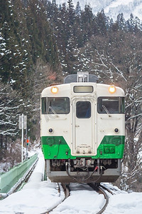 冬日风景雪在桥上的训练