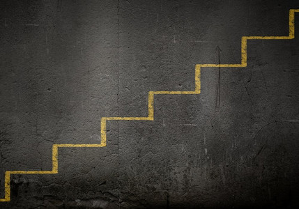 继续前进。成功阶梯的背景图像。晋升和成就