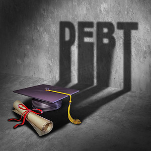 文凭、债务、贷款、毕业