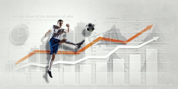 足球比赛统计。足球运动员击球和后台进度信息图