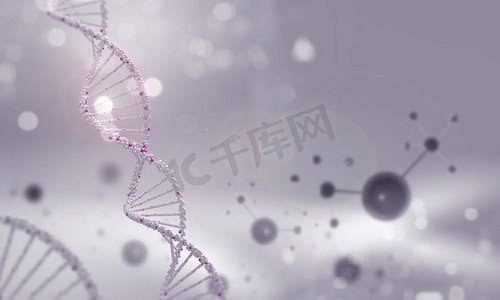 医学科技摄影照片_分子链。具有分子链的高科技背景概念