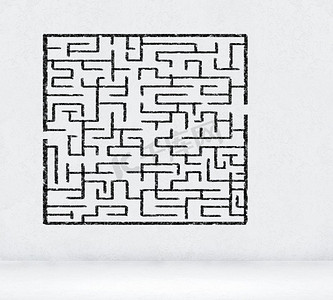 道路迷宫摄影照片_抽象迷宫。在白色背景上画出抽象迷宫。寻找解决方案