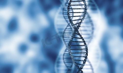 高科技化学摄影照片_DNA分子。高科技DNA分子的生物化学背景概念