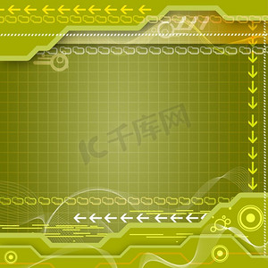 高科技风格的抽象色彩背景。插图。