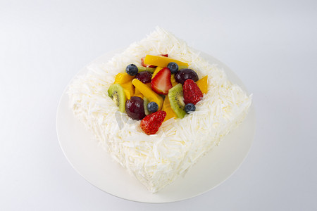 芒果白巧蛋糕糕点精致甜品鲜果蛋糕店烘焙多层生日夹心
