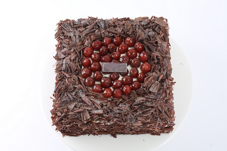 简约巧克力摄影照片_蛋糕糕点精致甜品蛋糕店烘焙生日多层夹心黑森林