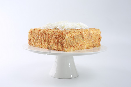 拿破仑酥摄影照片_蛋糕拿破仑白巧糕点烘焙生日精致甜品蛋糕店多层夹心