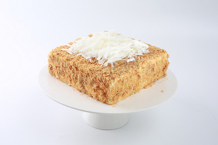 蛋糕拿破仑白巧糕点精致甜品蛋糕店多层夹心烘焙生日