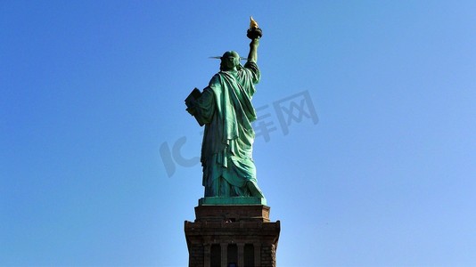 著名的美国地标，自由女神像，美国纽约市。