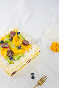 蛋糕糕点生日夹心奶油甜品蛋糕店烘焙鲜果多层芒果