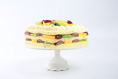 蛋糕多层糕点生日精致甜品烘焙鲜果芒果夹心猕猴桃