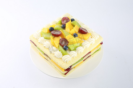 蛋糕多层糕点生日精致甜品蛋糕店烘焙鲜果夹心芒果猕猴