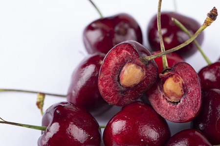 白底图水果健康新鲜红色进口车厘子蔬果樱桃甜蜜