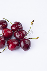 车厘子白底图水果健康新鲜红色甜蜜进口蔬果樱桃