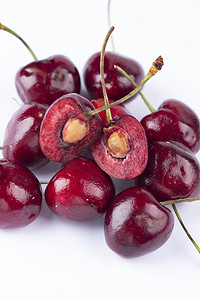 蔬果车厘子白底图水果健康新鲜红色甜蜜进口樱桃