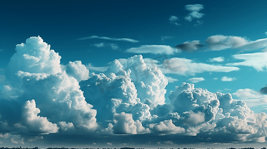 蔚蓝天空云朵摄影