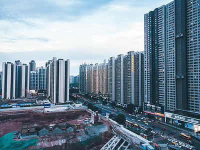 现代建筑摄影照片_广州珠江新城CBD中轴线建筑