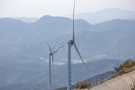 风车风力摄影照片_风电风能风车新能源绿色清洁能源