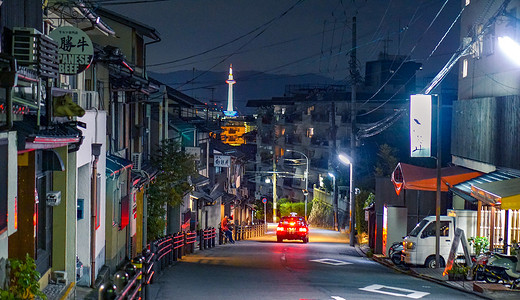 京都街道夜景