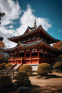 日本东京浅草寺古典建筑寺庙摄影图