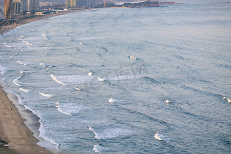 波浪摄影照片_海景海滩浪花波浪沙滩