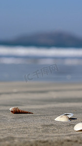 花水湾温泉摄影照片_海水海浪蓝天双月湾海景