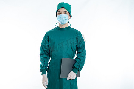 数据科技展示摄影照片_外科青年男性医生形象展示