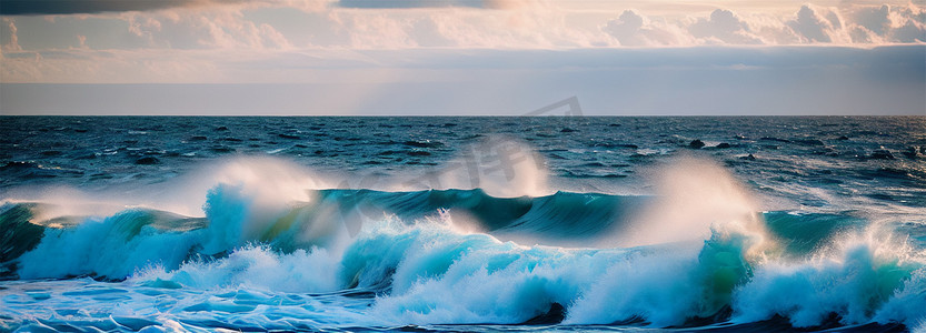 冲浪浪花摄影照片_巨浪翻腾的海绵