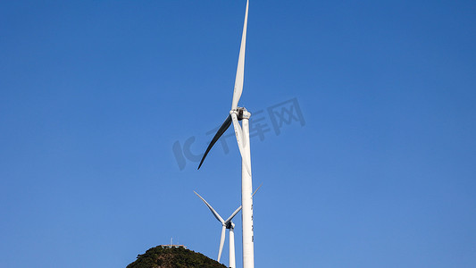 电力风车风车摄影照片_风电风能风车新能源