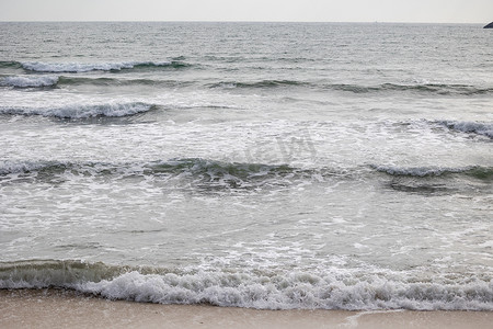 海景海滩浪花波浪沙滩