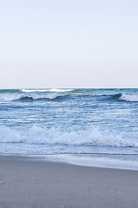 波浪摄影照片_海景海滩浪花波浪沙滩